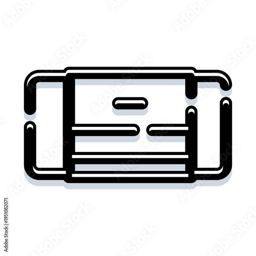 Medical face mask graphic illustrating essential personal protective equipment for safeguarding health and preventing infectious disease spread in healthcare or public settings