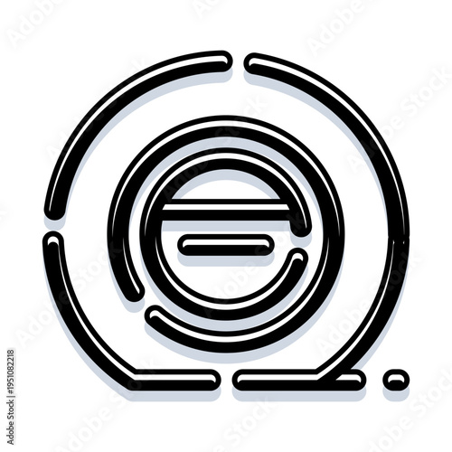 Robot vacuum cleaner icon representing smart automated home cleaning and floor care with minimalist modern outline, symbolizing intelligent, efficient domestic automation and convenience