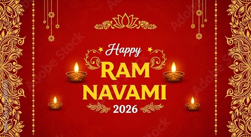Happy ram navami 2026 celebration background