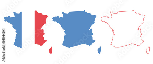 France map with colored regions