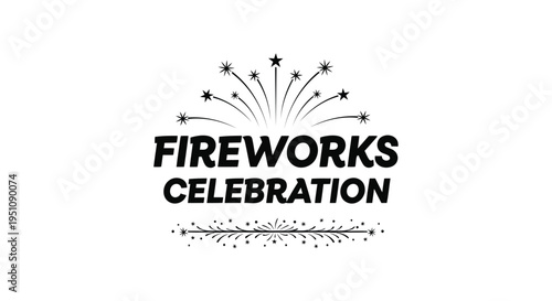 Fireworks celebration vector icon