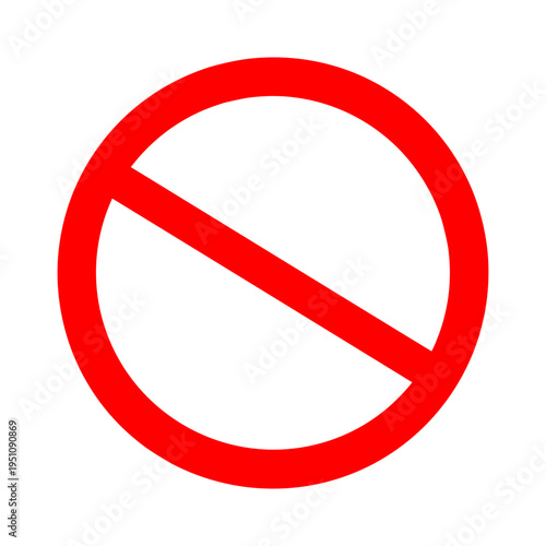 Minimalist Red Prohibition Icon with Subtle Gritty Texture for Clear Communication of Restricted Areas.