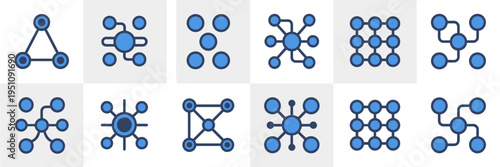 AI neural network grid nodes – Ideal for machine learning articles, artificial intelligence blogs, or data science apps.