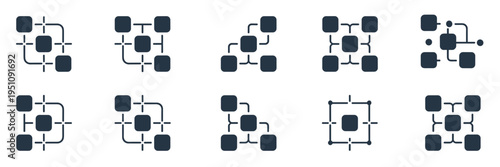 Machine learning matrix pathways – Perfect for algorithmic research papers, neural network modeling, or tech UI icons.