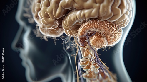 Gut–brain axis in Parkinson’s disease with vagus nerve link and alpha-synuclein spread arrows.