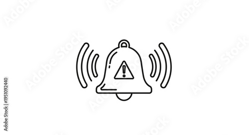 Alert Bell Icon Symbol Notification Warning Sign.