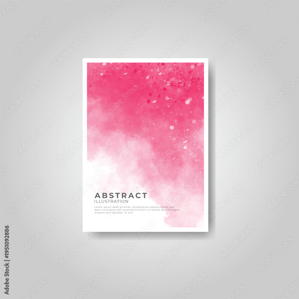 Fototapeta premium Blurry pink and white watercolor art print