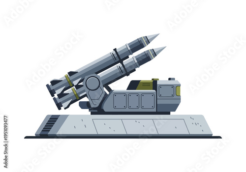 Modern missile defense system with multiple projectiles, designed for strategic protection and security