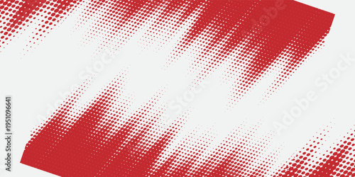 Red halftone dots white color pattern gradient grunge texture background. Dot pop art comic sport style vector illustration, Eps 10.