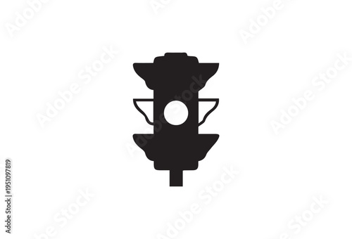Black vector traffic light icon
