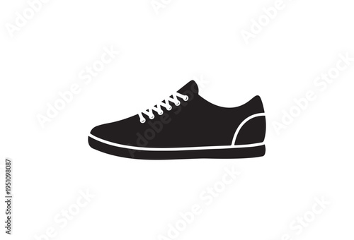 Vector black sneaker icon