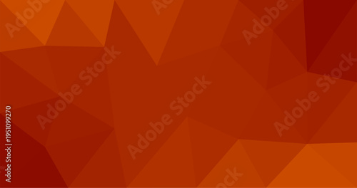 Low polygons Texture of Orange Red geometric shapes with shadows and light