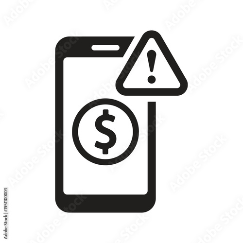 Mobile payment warning icon