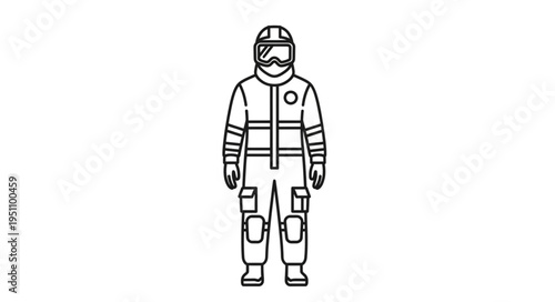 Wallpaper Mural Astronaut suit outline illustration simple clean design. Torontodigital.ca