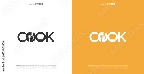 Cook Logo Design - Creative Chef Hat and Pan Silhouette