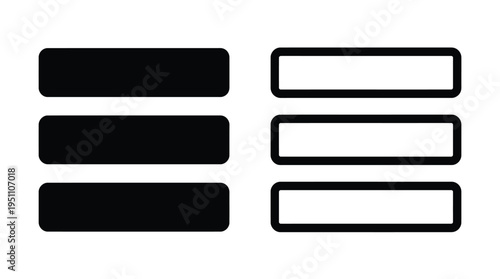 A simple arrangement of black and white rectangles displayed in a grid like pattern silhouette