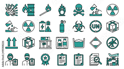 Dancing and Ballet Performance Icon Set in Line Style. A collection of linear icons including dancer, stage, pose, pointe, shoes, barre, teacher, choreography, and more. Editable stroke.