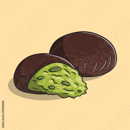 Dubai Chewy Chocolate Cookies with Pistachio Filling
