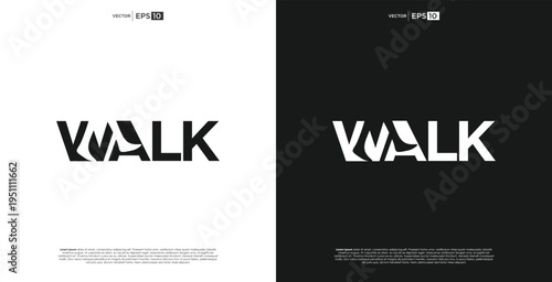 Dynamic graphic wordmark evoking active motion and forward progress concept