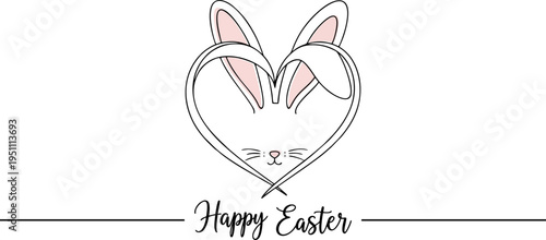 happy easter Vector isolated on white background