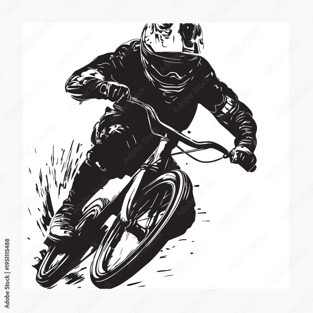 Fototapeta premium bmx rider silhouette