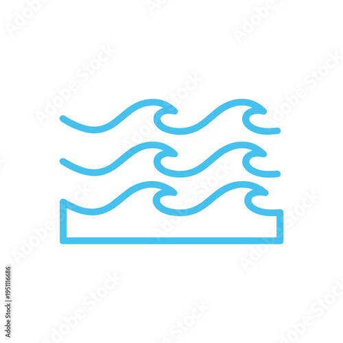 Water Flat Icon Illustrations
