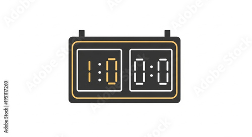 Digital Scoreboard Displaying a 1-0 Score in a Sports Match.