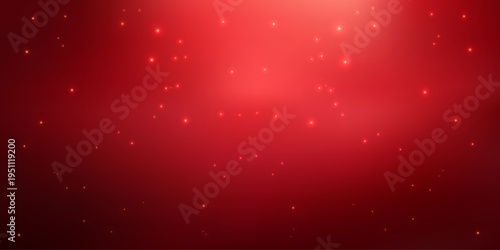 Red glitter abstract pattern with geometric shapes and sparkling particles on dark background creating festive party atmosphere with shimmering light effects. Vector illustration.