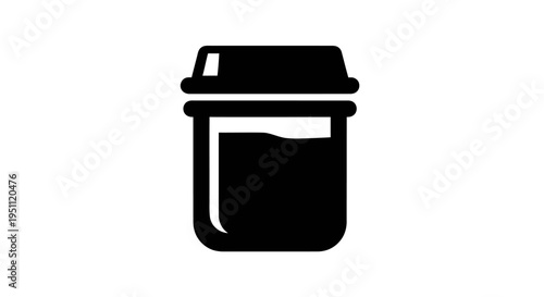 Medical Container Icon for Pill Bottle or Lab Specimen Jar