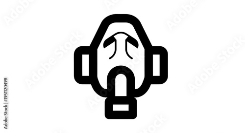 Medical Oxygen Mask Icon for Respiratory Care and Anesthesia