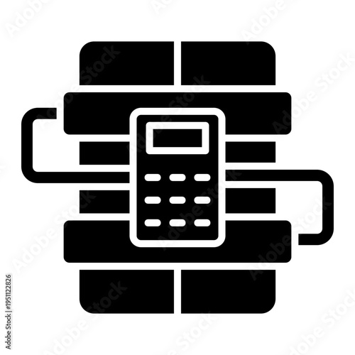 Time Bomb with Digital Timer Icon