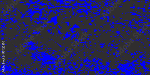 Dark blue vintage background with distorted splattered halftone dot effect.