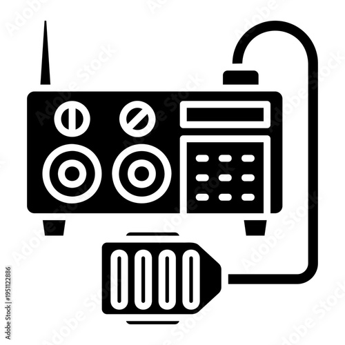 Ham Radio Transceiver Icon: Amateur Radio Equipment for Communication