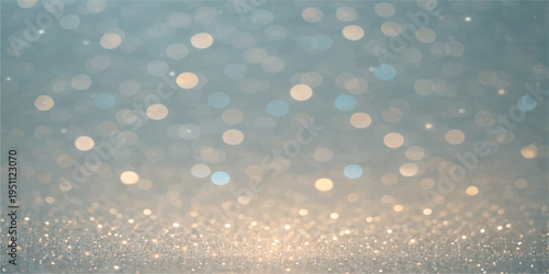 Golden Christmas Bokeh Lights Background with Sparkling Holiday Glow