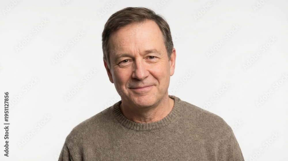 Fototapeta premium Smiling middle aged man portrait.