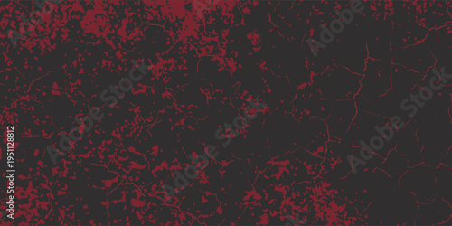 Abstract grunge dots halftone on black and red background in Pop Art style.