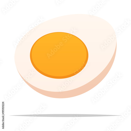 Hard boiled egg vector isolated illustration