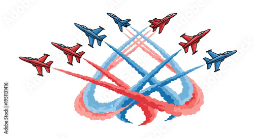 Air Force Fighter Jets Flyby.