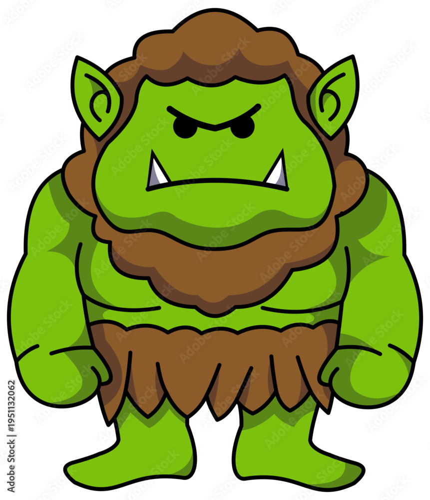 Obraz premium Buto Ijo Giant Ogre Illustration. Editable color vector