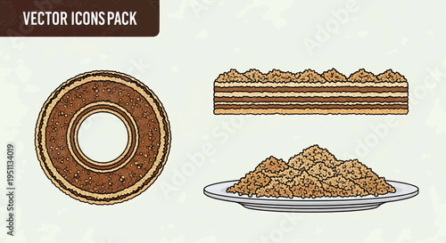 A plate of assorted desserts including cake donut and brownies on a table indoors