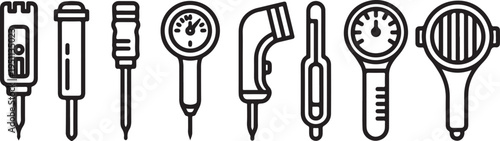 Assorted medical tools and instruments for various clinical applications Vector