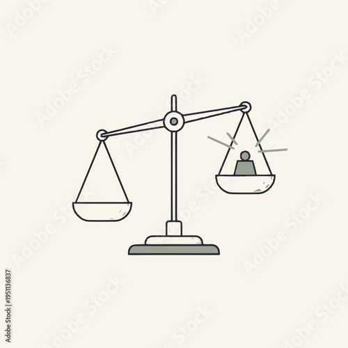 Conceptual illustration of an individual's significant value or disproportionate weight on a balance scale, symbolizing their importance, influence, or the burden of responsibility within a system