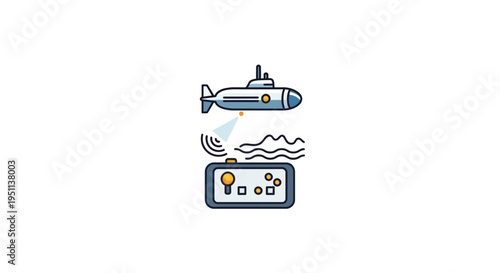 Underwater exploration and technology concept.