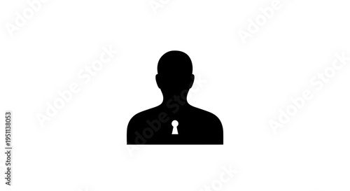 A silhouette of a person's upper body.