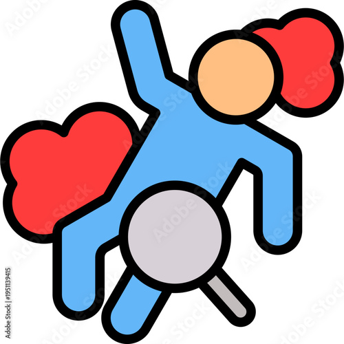 Crime Scene lineal color icon