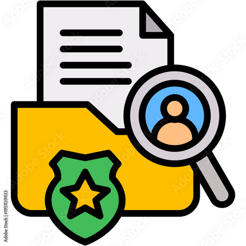 Investigation lineal color icon