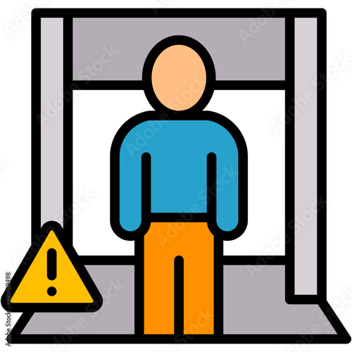 Security Control lineal color icon