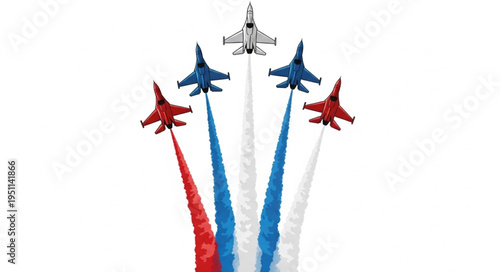 Military Jets Fly Formation.