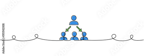 Group of people receiving direction from leader on white background. no editable strokes