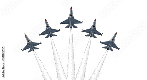Military Jets Fly Formation.